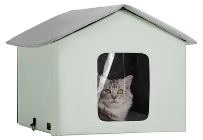 Immagine prodotto di VEVOR Casetta riscaldata per gatti, rifugio per gatti all'aperto con temperatura regolabile e timer, rifugio pieghevole per gatti in tessuto Oxford 600D con cuscino riscaldato
