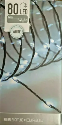 Produktbild von 80er LED Lichterkette kaltweiß flexibel innen außen Strom 6m