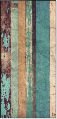 Produktbild von Stahl Magnettafel Hochformat 78x37cm Bunte Bretterwand
