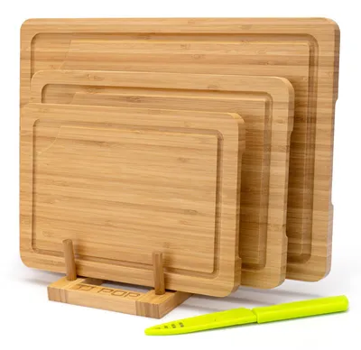 Immagine prodotto di Solidchoice - Set di taglieri in bambù - 3 taglieri in legno