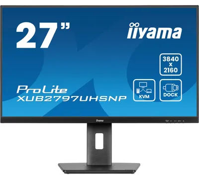 Zdjęcie produktu dla iiyama ProLite XUB2797UHSNP-B1, 68,6 cm (27"), 3840 x 2160 px, 4K Ultra HD, LED, 4 ms, Czarny