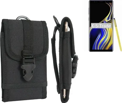 Produktbild von K-S-Trade Handyhülle kompatibel mit Samsung Galaxy Note 9 Gürteltasche Holster Handytasche Gürtel Tasche Schutzhülle Robuste Handy Schutz Hülle