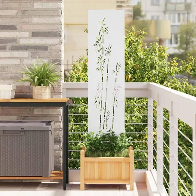 Zdjęcie produktu dla Ekran zapewniający prywatność w ogrodzie Biały 32 x 140 cm