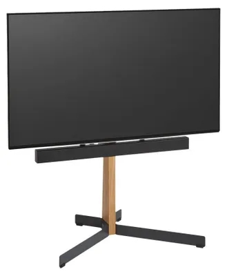 Produktbild von Vogels COMFORT TVS 3695 schwarz Standfuß Eiche / Stahl