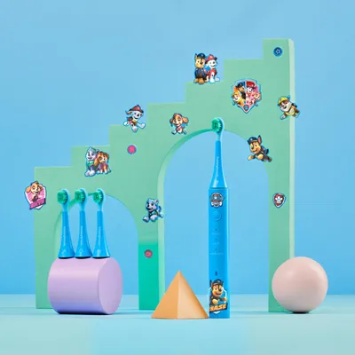 Obrázek produktu pro happybrush Eco Vibe Kids, Dětský, Vibrační kartáček, 10000 pohybů za minutu, Modrá, Baterie, 200 g