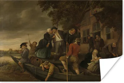 Produktbild von MuchoWow® Poster Das Karussell - Jan Steen 180x120 cm - Fotoplakat