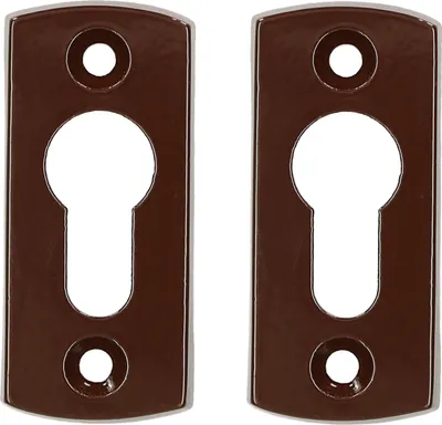 Zdjęcie produktu dla KOTARBAU® Zestaw 2 plyt 70x32x9mm brazowych do cylindrów profilowych do bram i furtek