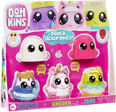 Zdjęcie produktu dla MGA Entertainment DohKins Fantasy Pack - Assortment 1, Glinka do modelowania, Wielobarwny, Dziecko, Chłopak, dziewczyna, 3 lat(a), 99 lat(a)