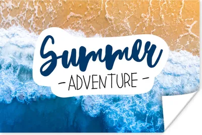 Produktbild von MuchoWow® Poster Strand - Meer - Zitat - Sommer 90x60 cm - Schlafzimmer