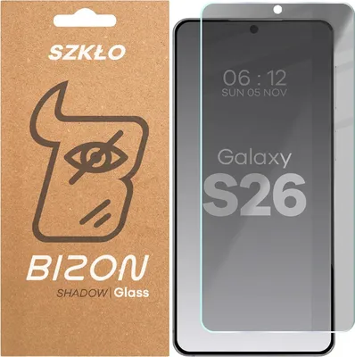Produktbild von Gehärtetes Glas mit Privatschutzfilter für Galaxy S26, Bizon Glass Clear Shadow, getönt