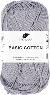 Produktbild von rauchgrau Farbnr. 294 - Pro Lana Basic Baumwolle - 100% Baumwolle -  mercerisiert, gasiert