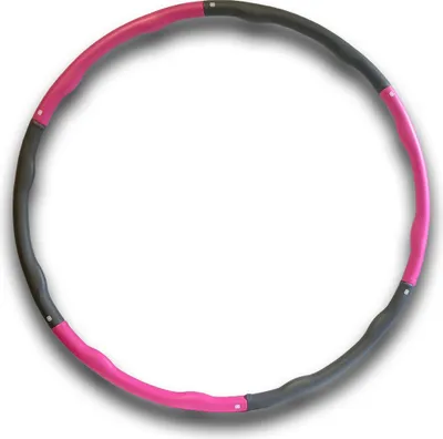 Produktbild von Hula-Hoop Fitness Reifen, 6-teilig, 1,2 Kg, Durchmesser 100 cm, Hüftmassage Gymnastik stabil Rosa