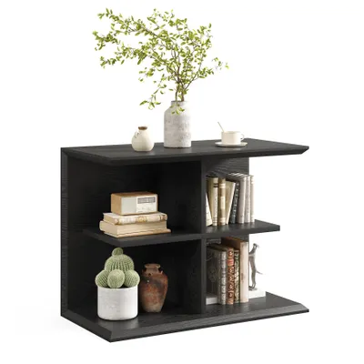 Produktbild von Tribesigns 3-Tier Beistelltisch mit Stauraum, Sofatisch mit 4 Ablageflächen, industrieller Couchtisch, Nachttisch für Schlafzimmer, Wohnzimmer, Flur
