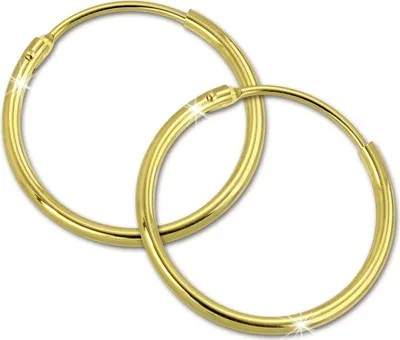 Image de GoldDream Gold Créoles 20mm 333 or jaune Boucles d'oreilles Simply Bijoux authentiques GDO0032Y
