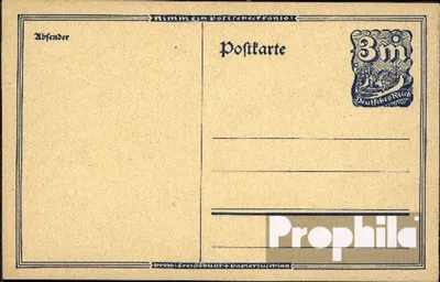 Produktbild von Belege Ganzsachen Deutsches Reich 1922 P150b Amtliche Postkarte un Postreiter