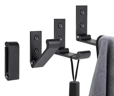 Produktbild von Garderobenhaken, 4 klappbare Metallgarderobenhaken, moderne Garderobenhaken für die Heimdekoration, Wohnzimmer, Badezimmer, Schlafzimmer