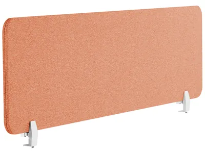 Produktbild von BELIANI Schreibtisch Trennwand Hellrot Stoff PET Kunststoff 130 x 40 cm zum Aufstellen Klemmen Schallschutz Sichtschutz Pinnwand Büro Home Office