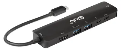 Imagen del producto de Club 3D CSV-1596 Club3D USB-6-in1-HUB USB-C > HDMI/2xUSB/2xUSB-C/RJ45 100W retail
