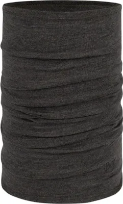 A close-up studio shot of a dark gray neck gaiter.