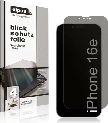 Produktbild von Blickschutzfolie für Apple iPhone 16e matt Schutzfolie Folie Display Schutz dipos