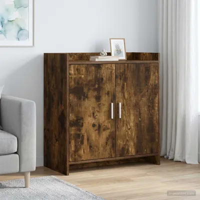 Image de Buffet vidaXL en chêne fumé 72 x 36 x 80 cm, aggloméré