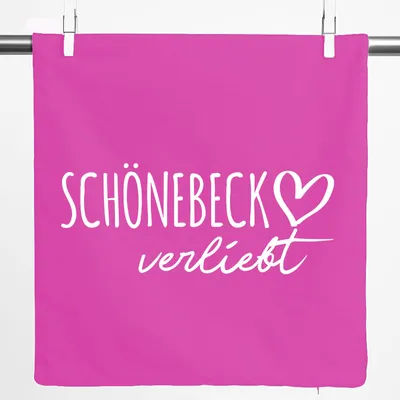Produktbild von Huuraa Kissenbezug Schönebeck verliebt 40x40cm Fuchsia Baumwolle Dekokissenbezug Geschenkidee