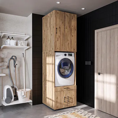 Produktbild von Roomart Waschmaschinenschrank 67 cm breit, Eiche