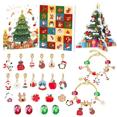 Produktbild von Weihnachten DIY Armbänder Selber Machen Schmuck Bastelset für Mädchen, Rot