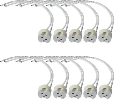 Produktbild von 10 x Paulmann GU5,3/G4/G6,35 Fassung Keramik LED Halogen mit Kabel