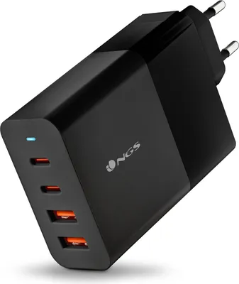 Immagine prodotto di NGS Caricatore da Parete 100W 4 Porte Universale GaN Ricarica Rapida USB-C USB-A