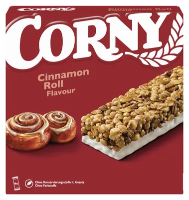 Corny Cinnamon Roll Flavour 6x23g Müsliriegel Packung 138g