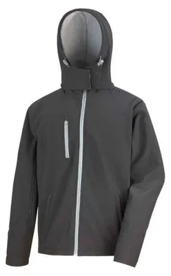 Produktbild von Result Core - "TX Performance" Softshelljacke mit Kapuze für Herren FK2641 (M) (Schwarz/Grau)