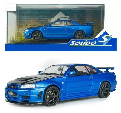Image de Solido modèle réduit de voiture à l'échelle 1:43 Nissan Skyline GT-R (R34) Z-Tune Bayside bleu 1998 S4318202