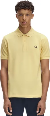 Produktbild von Fred Perry Piqué Polo-Shirt aus 100% Baumwolle hellgelb normale Passform