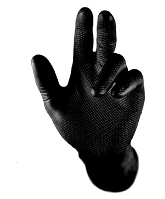 Produktbild von 50 Paar Nitrilhandschuhe in Schwarz (L (9))