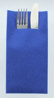 Produktbild von Airlaid Besteckservietten Royalblau, 40 x 40 cm, 75 Stück - Mank