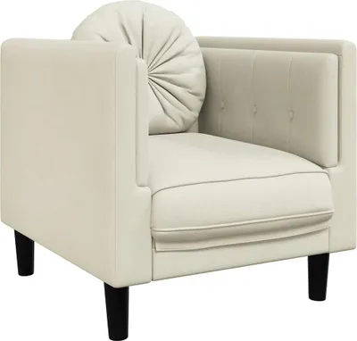 Produktbild von vidaXL Sessel mit Kissen Creme Samt