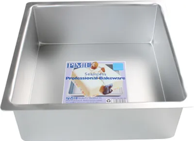 Produktbild von PME nahtlosen Aluminium-Backform quadratisch- extra Hoch 15 x 15 x 10cm