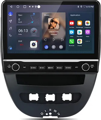 Produktbild von 10.1" Android 13 Car Radio Carplay Dla Toyota Aygo Peugeot 107 Citroen C1 GPS Navi WIFI 4G BT DAB+ SWC 6GB+128GB Octa Core