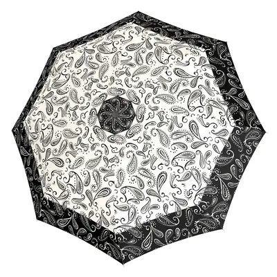 Produktbild von doppler Stockregenschirm Regenschirm Fiber Flex Long AC Paisley Black And White mehrfarbig