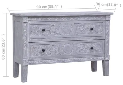 Produktbild von vidaXL Sideboard mit 2 Schubladen 90 x 30 x 60 cm Massivholz Mahagoni