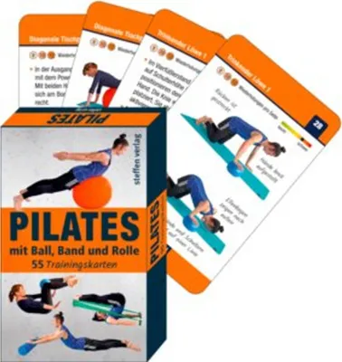Produktbild von Trainingskarten: Pilates mit Ball, Band und Rolle