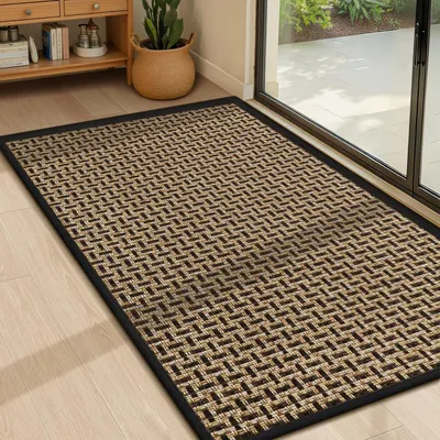 Immagine prodotto di Tappetino antiscivolo per interni, lavabile, 60x90 cm, tappetino per raccogliere lo sporco, colore nero