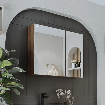 Produktbild von Roomart GUSTO-I-75 Badmöbel Spiegelschrank 75 cm breit, Eiche