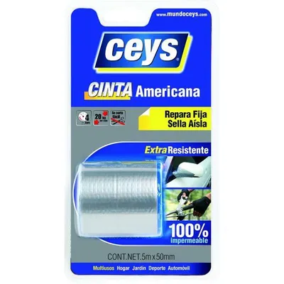 Obrázok produktu pre Strieborná lepiaca páska Ceys (5 m x 50 mm)
