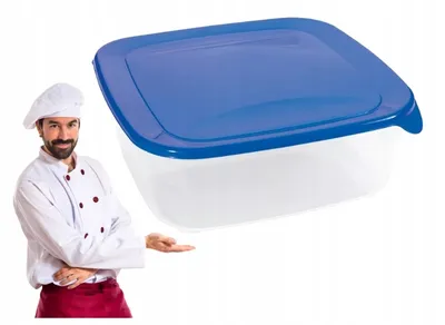 Produktbild von Curver pojemnik na żywność "fresh&go" kwadratowy 1,7l   /niebieski/ transparentny