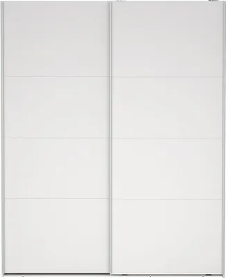 Produktbild von Catania Kleiderschrank 221x179x65cm, 2 Schiebetüren weiß.