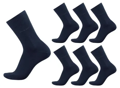 Produktbild von bugatti Herren Socken Pack uni basic verschiedene Farben, Farben:navy, SockSizes:39-42