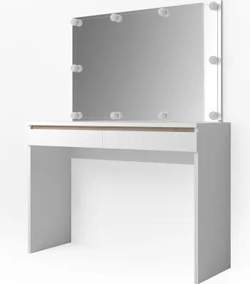 Produktbild von Vicco Schminktisch Emma, 120 cm mit LED Beleuchtung, Weiß