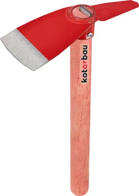 Produktbild von KOTARBAU® Gartenhacke 75x110 mm mit Imprägnierter Holzstiel 34cm Unkrauthacke mit Markierung Handhacke aus Stahl C45 Pflanzhacke Gartenwerkzeug Hacke zum Umpflanzen Jäten Gartenpflege Gartengeräte